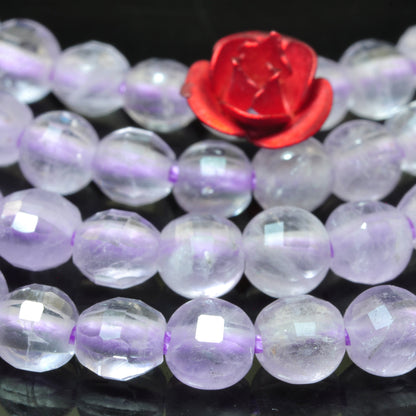 YesBeads natural Lavender Purple Jade micro faceted coin loose beads wholesale gemstone jewelry making 4m 15"