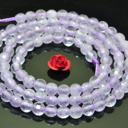 YesBeads natural Lavender Purple Jade micro faceted coin loose beads wholesale gemstone jewelry making 4m 15"