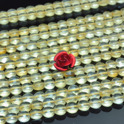 Natural Citrine micro faceted coin loose beads yellow crystal wholesale gemstone jewelry making 15"