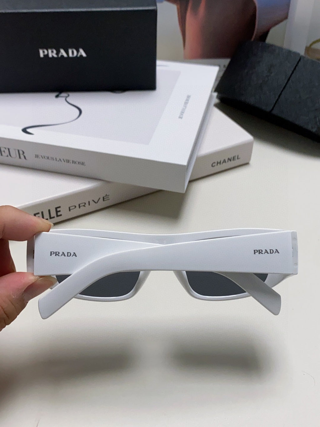 Prada Rectangular Gray Lens Sunglasses for Men & Women - 358407 - detail image 4