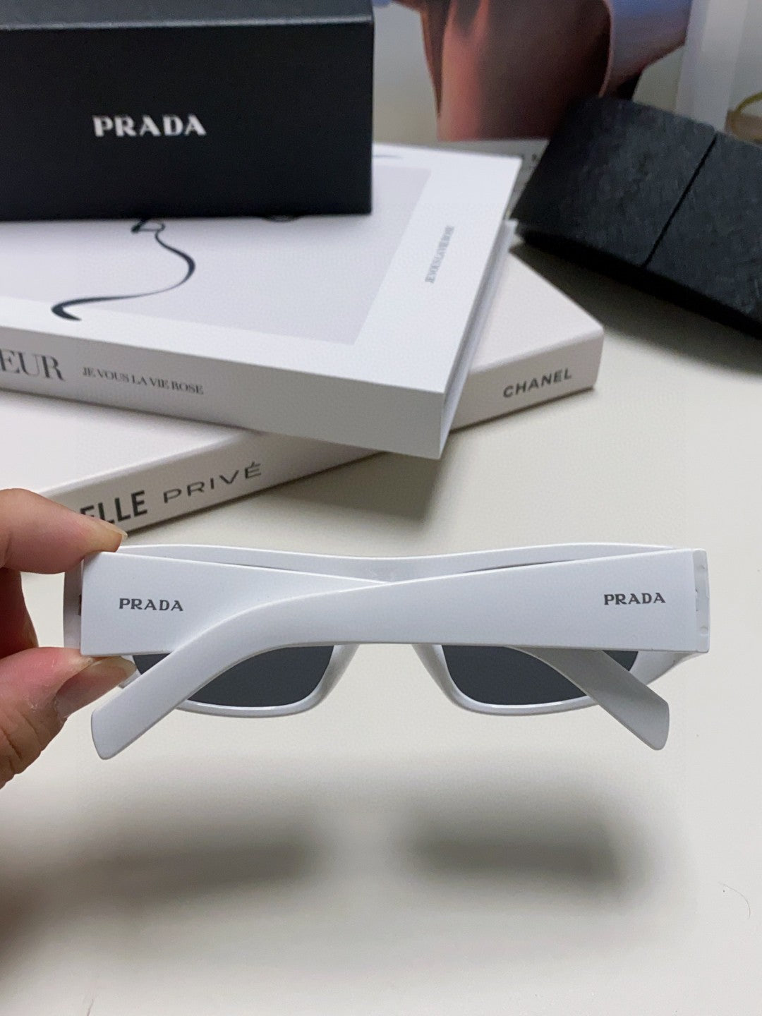 Prada Rectangular Gray Lens Sunglasses for Men & Women - 358407 - detail image 4