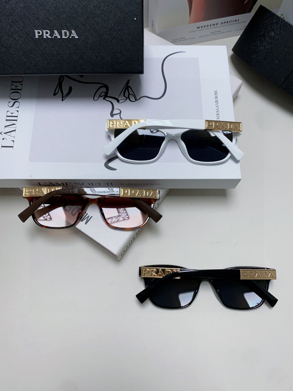 Prada Oversized Gray Lens Sunglasses for Men & Women - 358409