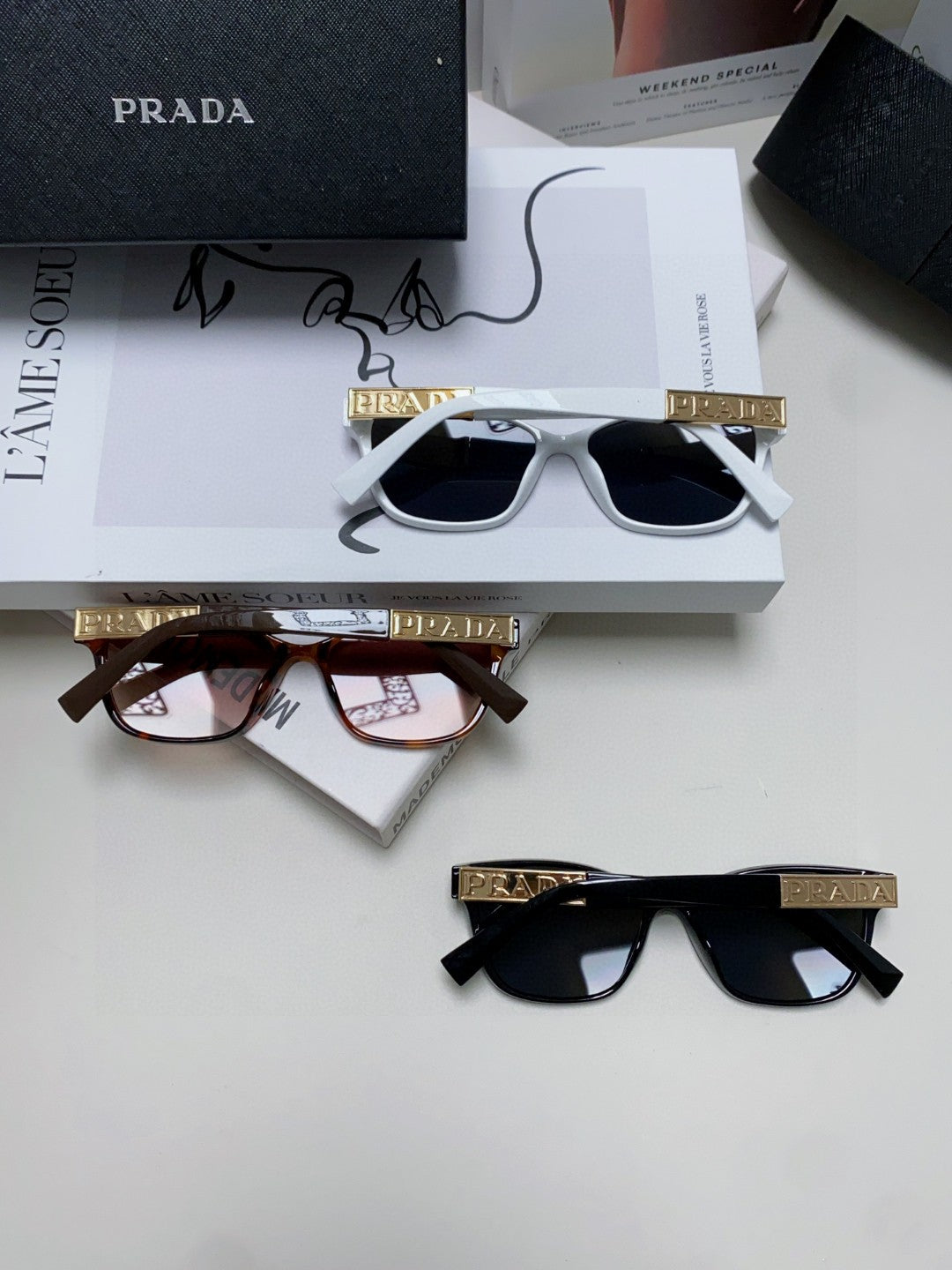 Prada Oversized Gray Lens Sunglasses for Men & Women - 358409