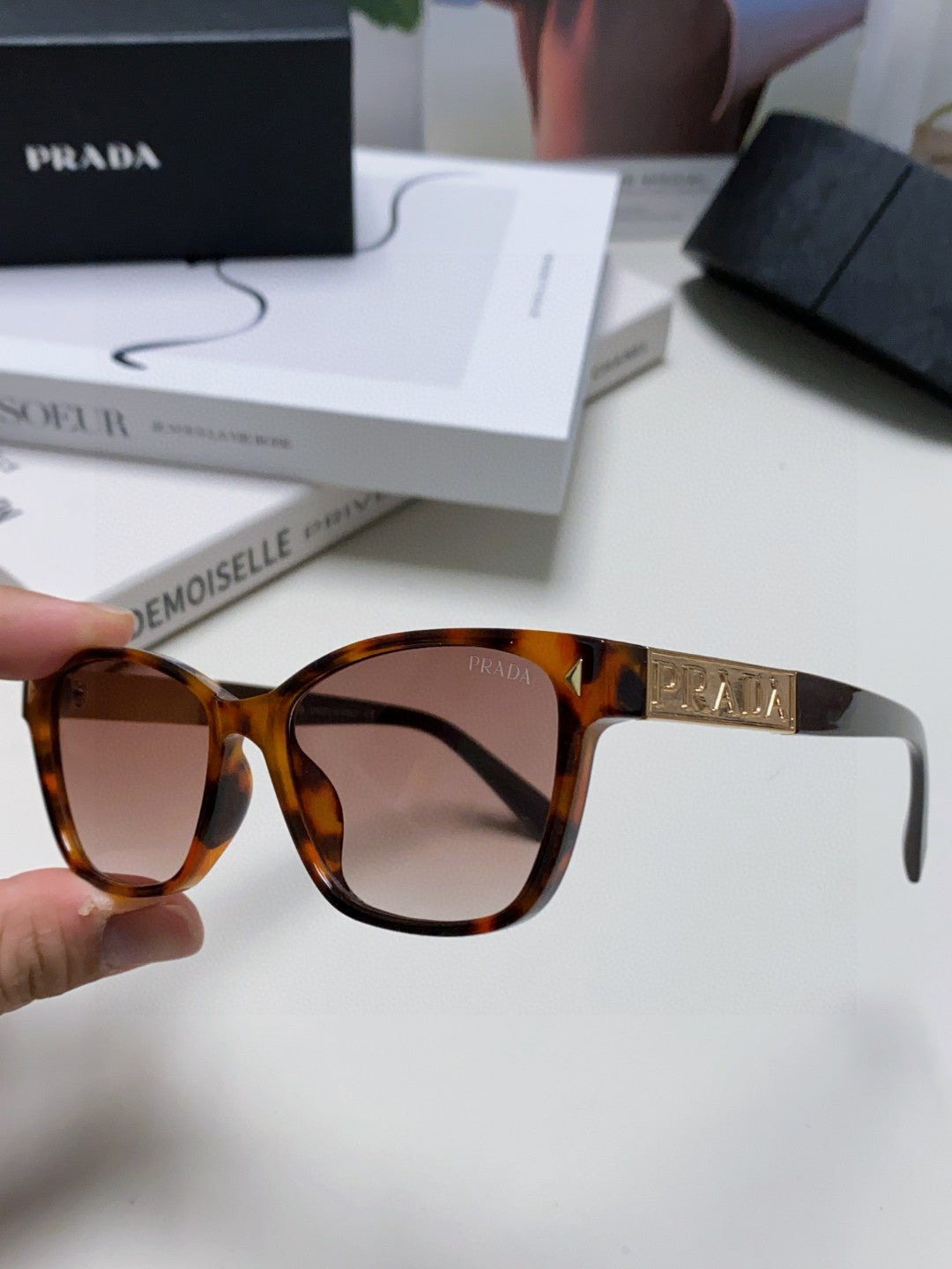 Prada Oversized Silver Lens Sunglasses for Men & Women - 358410 - detail image 5