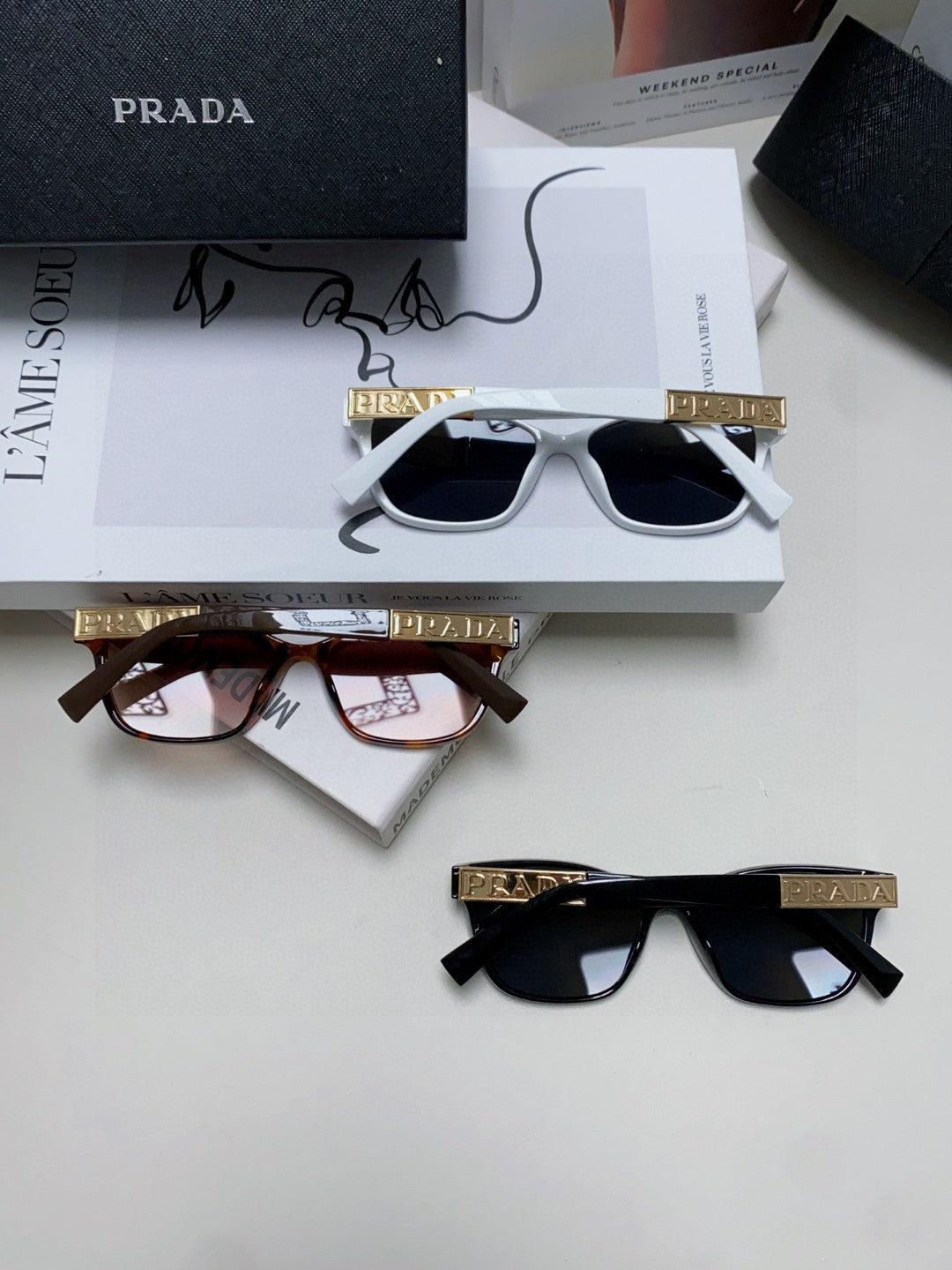 Prada Oversized Silver Lens Sunglasses for Men & Women - 358410 - detail image 8