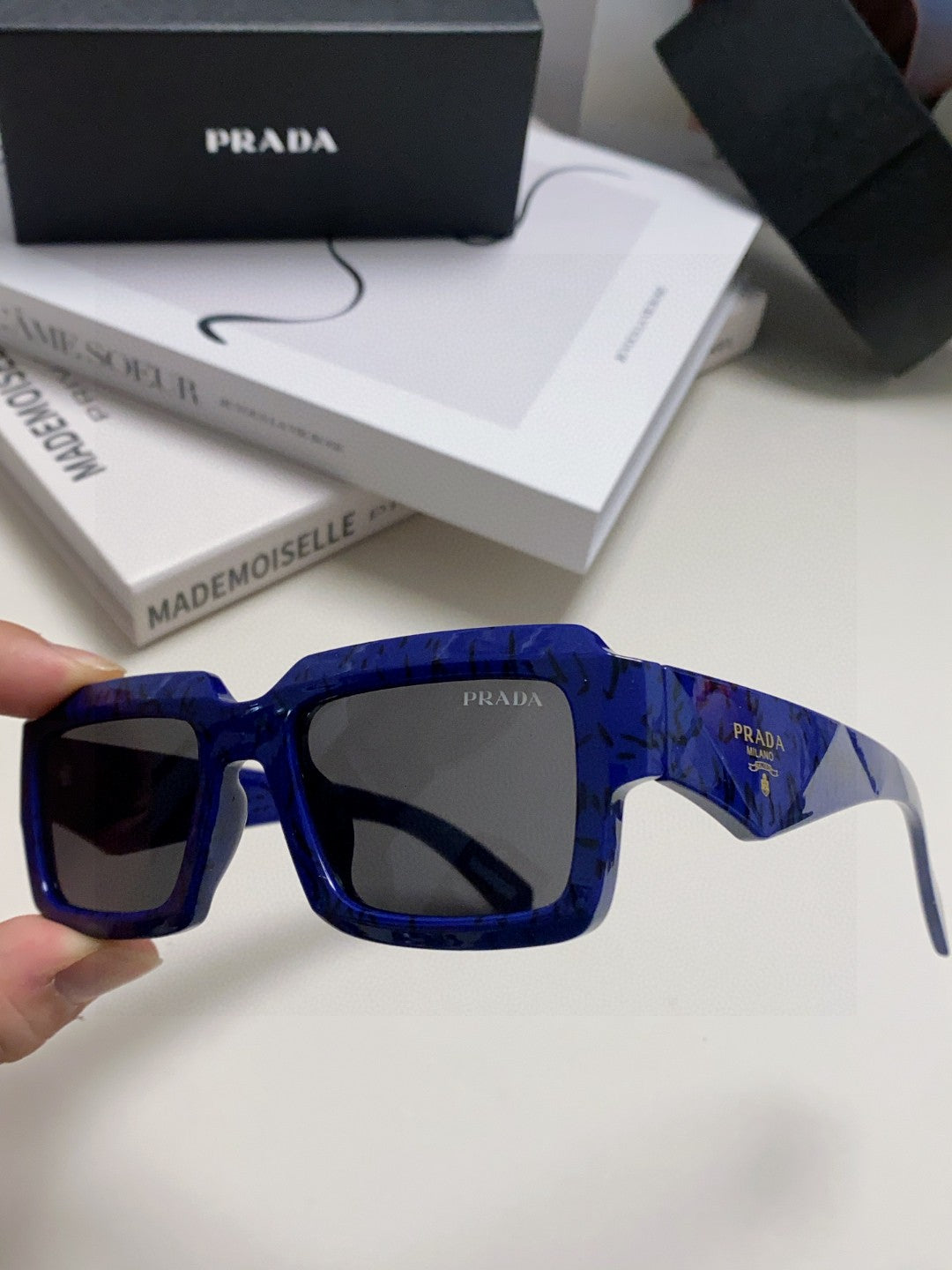 Prada Fashion Blue Lens Sunglasses for Women - 358412 - detail image 5