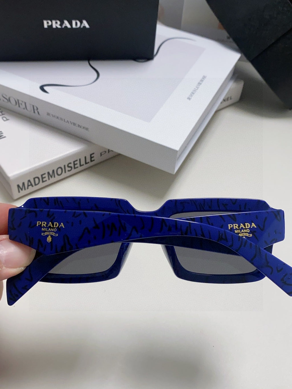 Prada Fashion Blue Lens Sunglasses for Women - 358412 - detail image 4