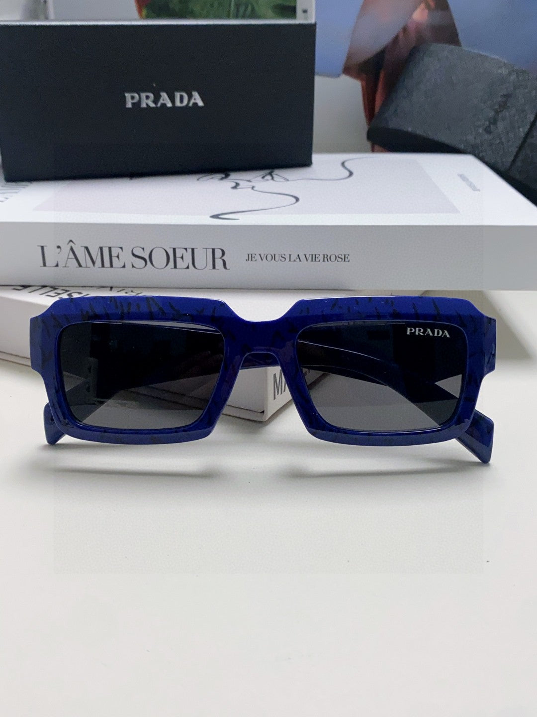 Prada Fashion Blue Lens Sunglasses for Women - 358412 - detail image 6