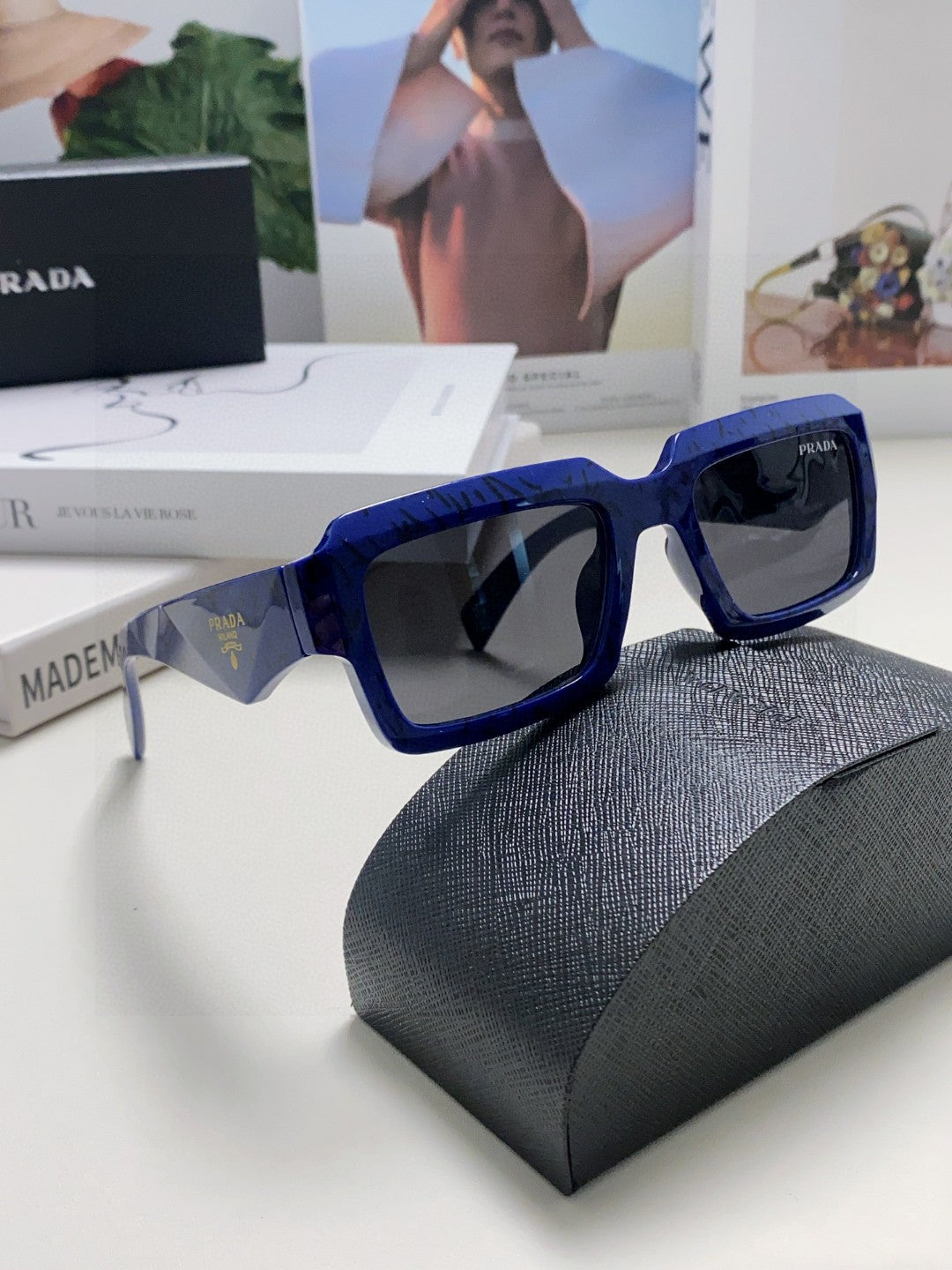 Prada Fashion Blue Lens Sunglasses for Women - 358412 - detail image 7