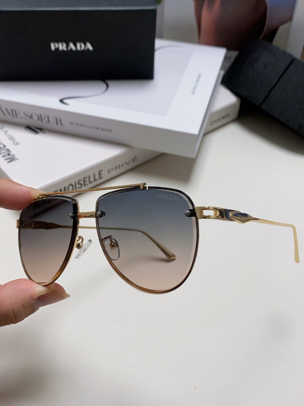 Prada Fashion Gray Lens Sunglasses for Men & Women - 358414 - detail image 5