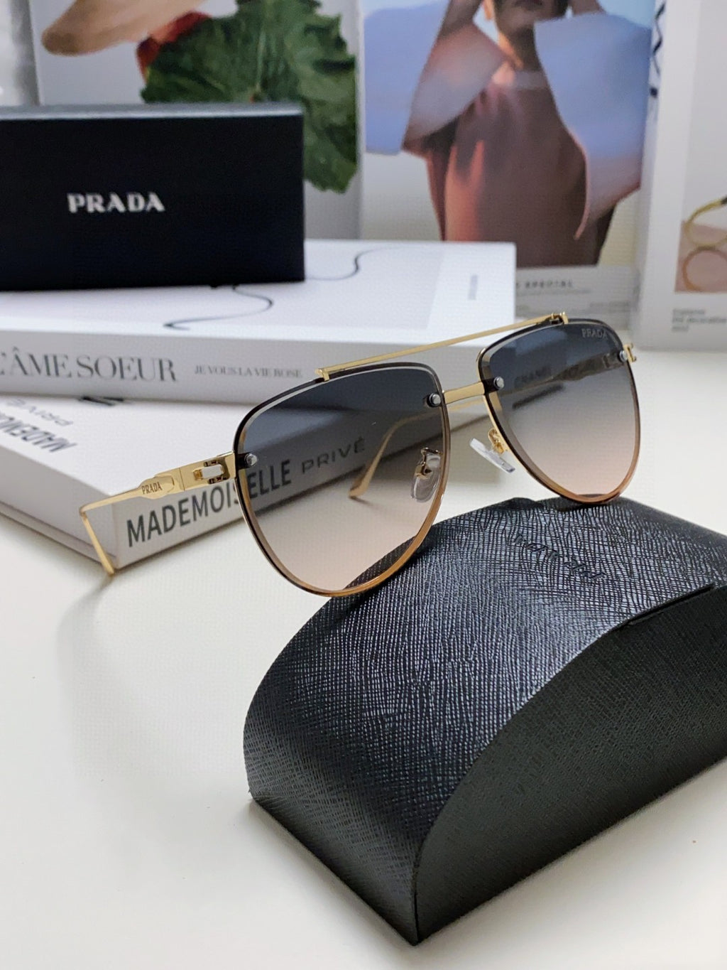 Prada Fashion Gray Lens Sunglasses for Men & Women - 358414 - detail image 7