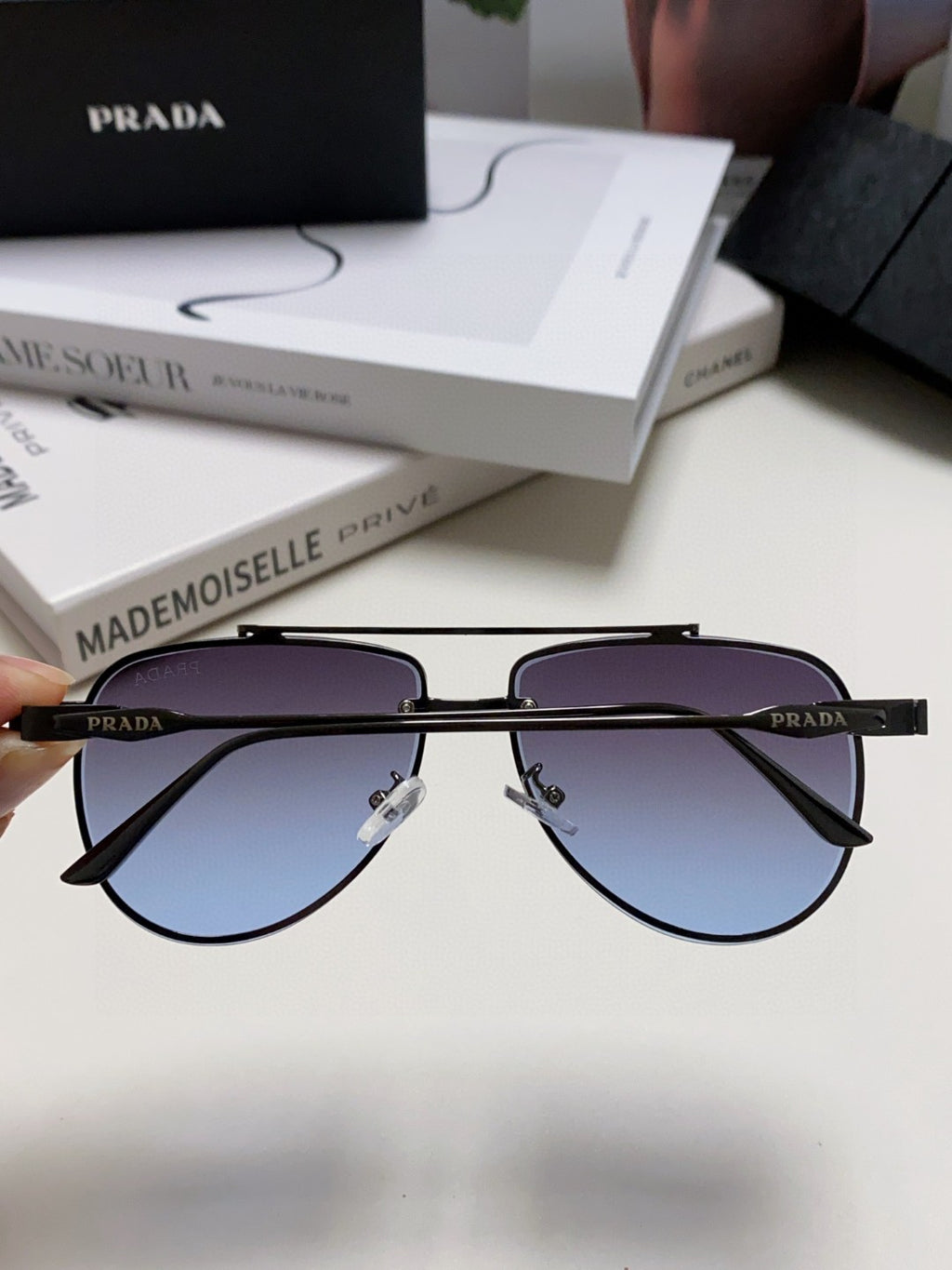 Prada Fashion Blue Lens Sunglasses for Men & Women - 358415 - detail image 4