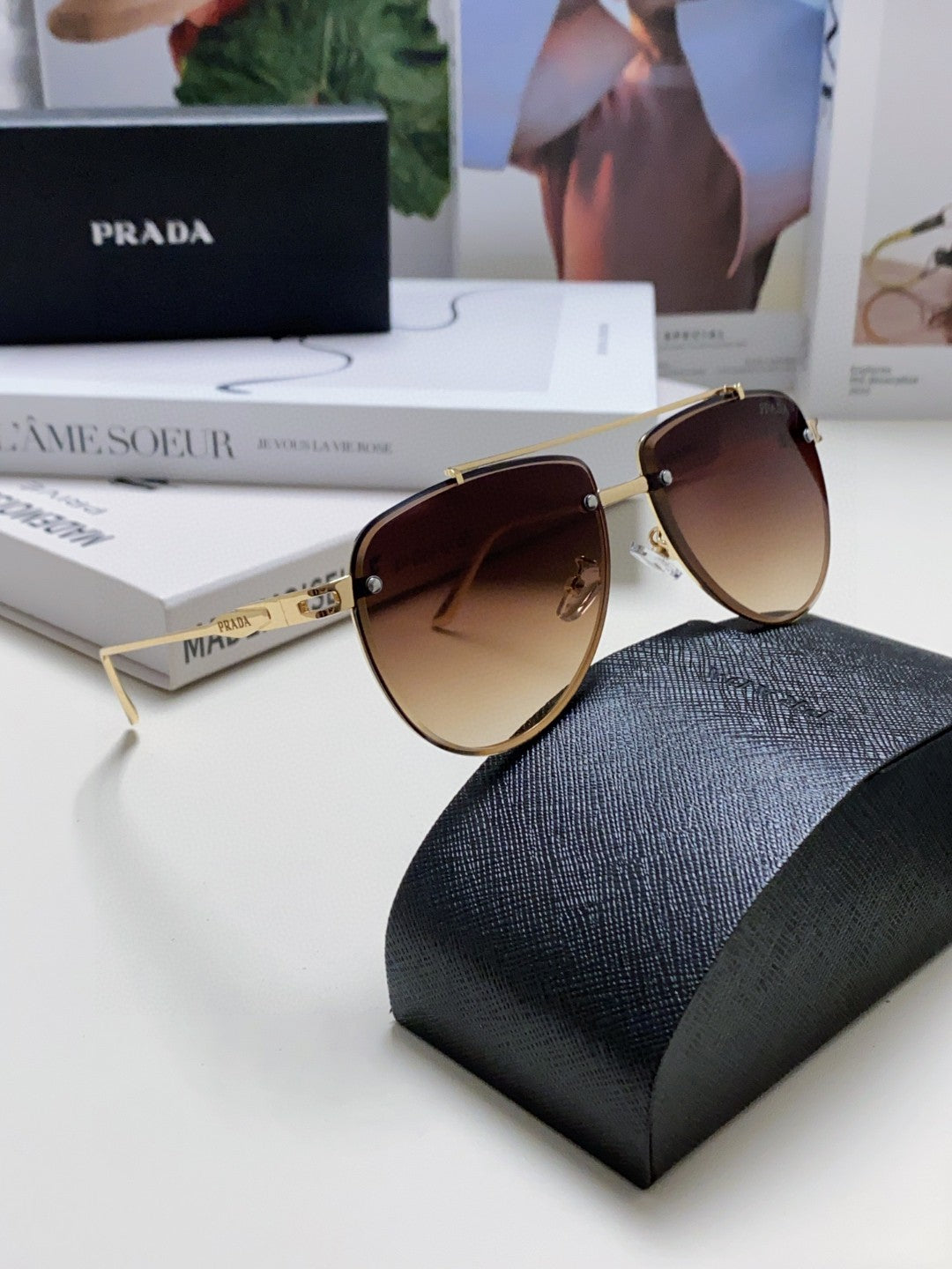 Prada Fashion Gray Lens Sunglasses for Men & Women - 358416 - detail image 7