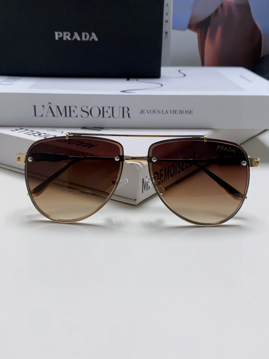 Prada Fashion Gray Lens Sunglasses for Men & Women - 358416 - detail image 6
