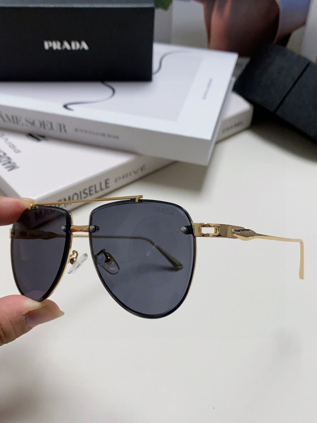 Prada Fashion Blue Lens Sunglasses for Men & Women - 358417 - detail image 5