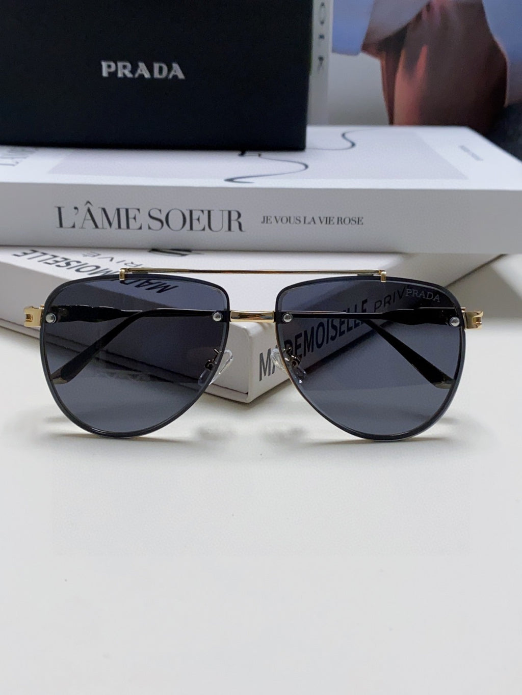 Prada Fashion Blue Lens Sunglasses for Men & Women - 358417 - detail image 6