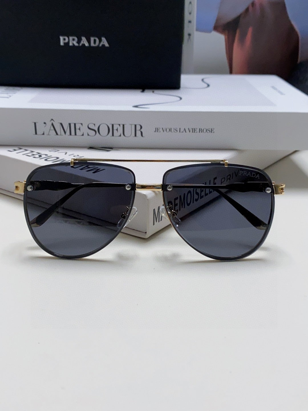 Prada Fashion Blue Lens Sunglasses for Men & Women - 358417 - detail image 6