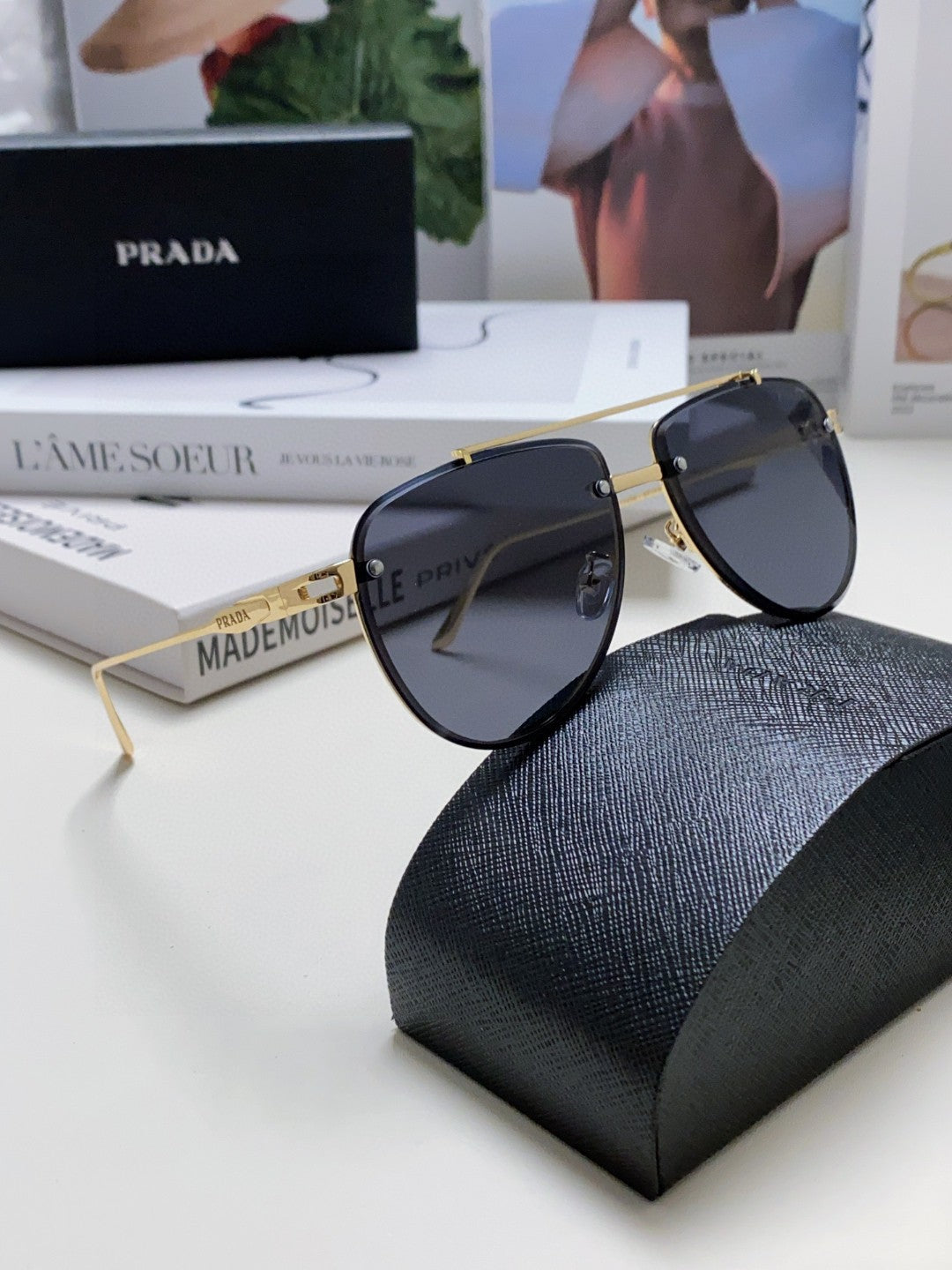 Prada Fashion Blue Lens Sunglasses for Men & Women - 358417 - detail image 7