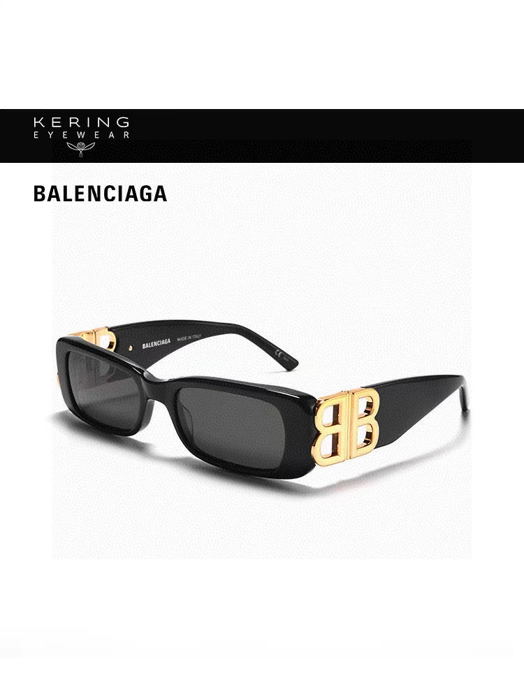 Balenciaga Rectangular Orange Lens Sunglasses for Men & Women