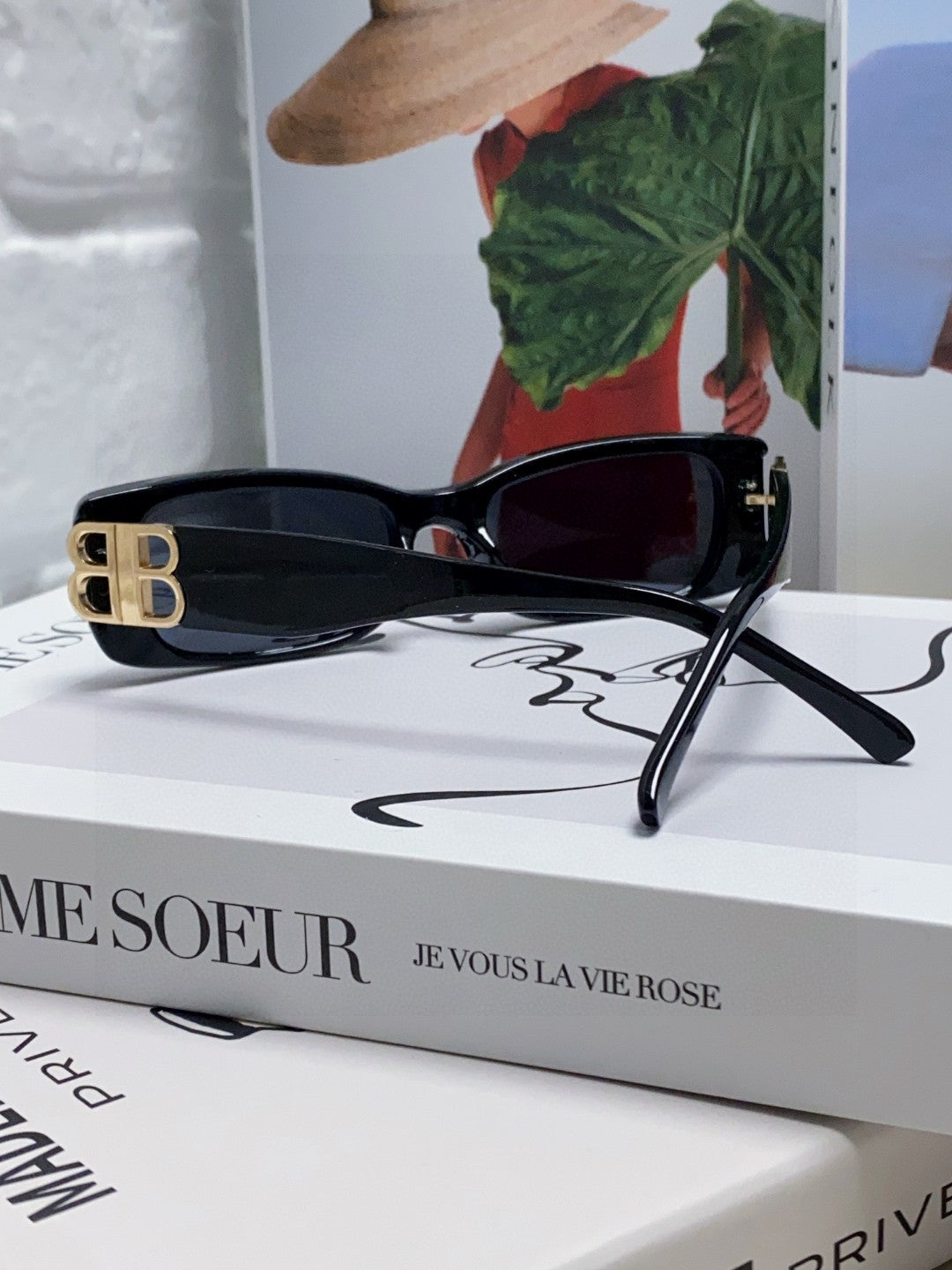 Balenciaga Rectangular Orange Lens Sunglasses for Men & Women - 358651 - detail image 4