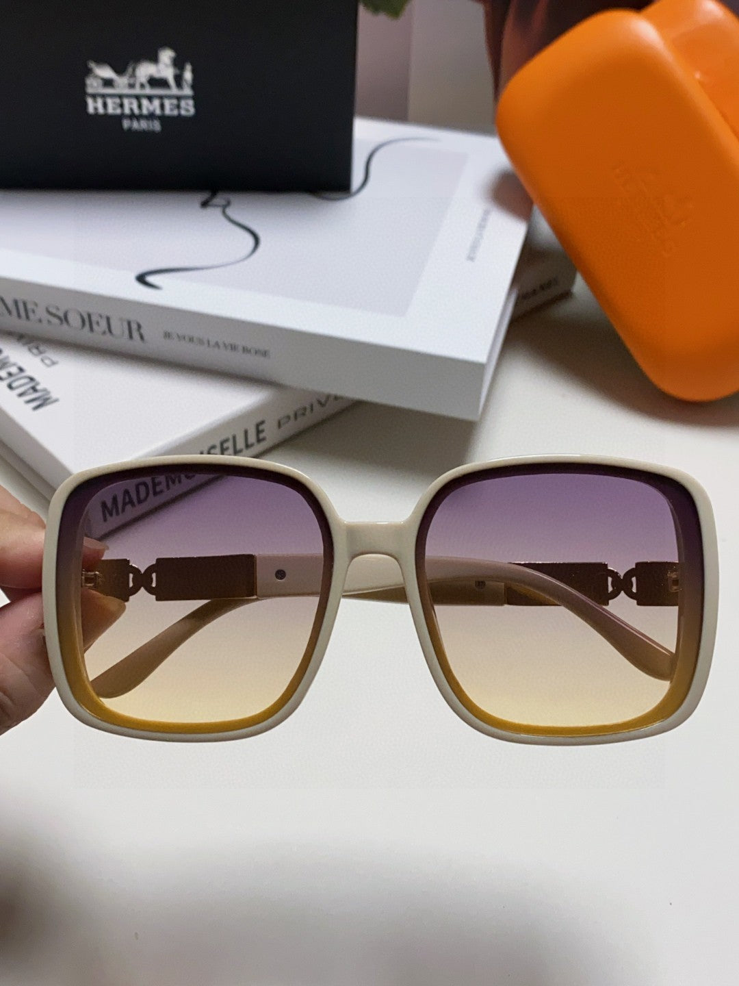 Hermès Polarized Square Brown Lens Sunglasses for Women - 358919 - detail image 3