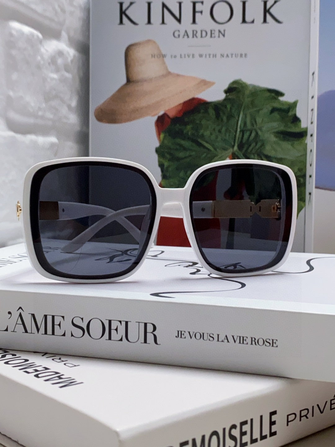 Hermès Polarized Square Black Lens Sunglasses for Women - 488095