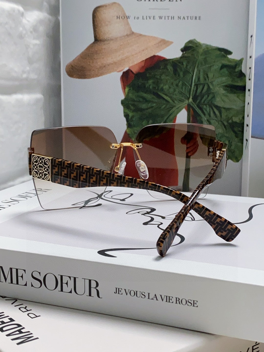 Fendi Polarized Square Brown Lens Sunglasses for Women - 358749 - detail image 2
