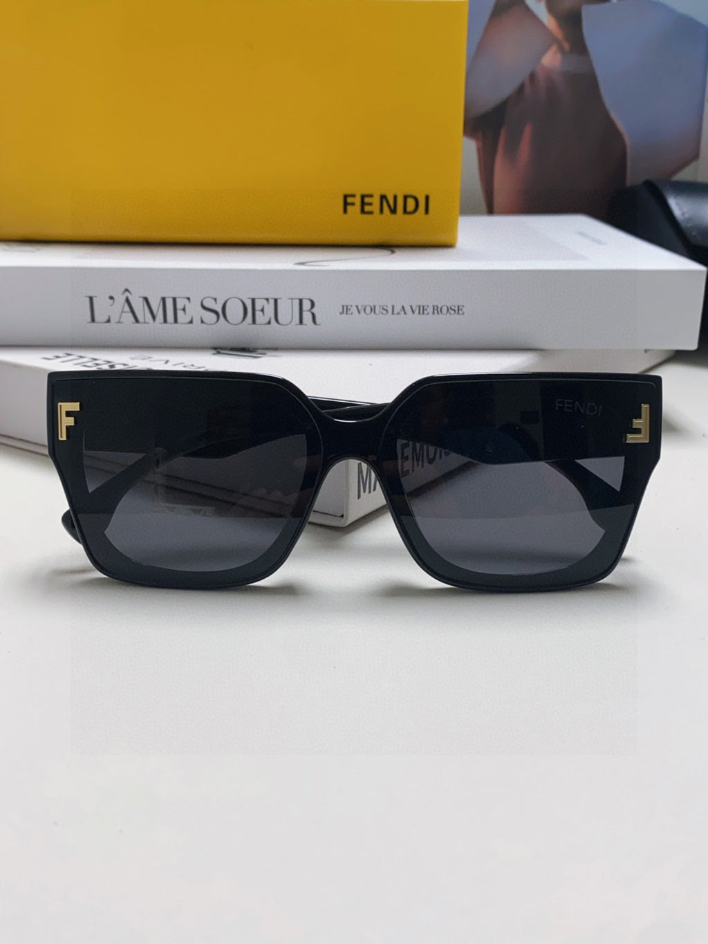 Fendi Fashion Black Lens Sunglasses for Women - 358757 - detail image 5