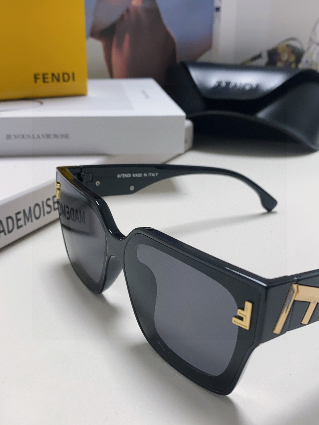 Fendi Fashion Black Lens Sunglasses for Women - detail image 10