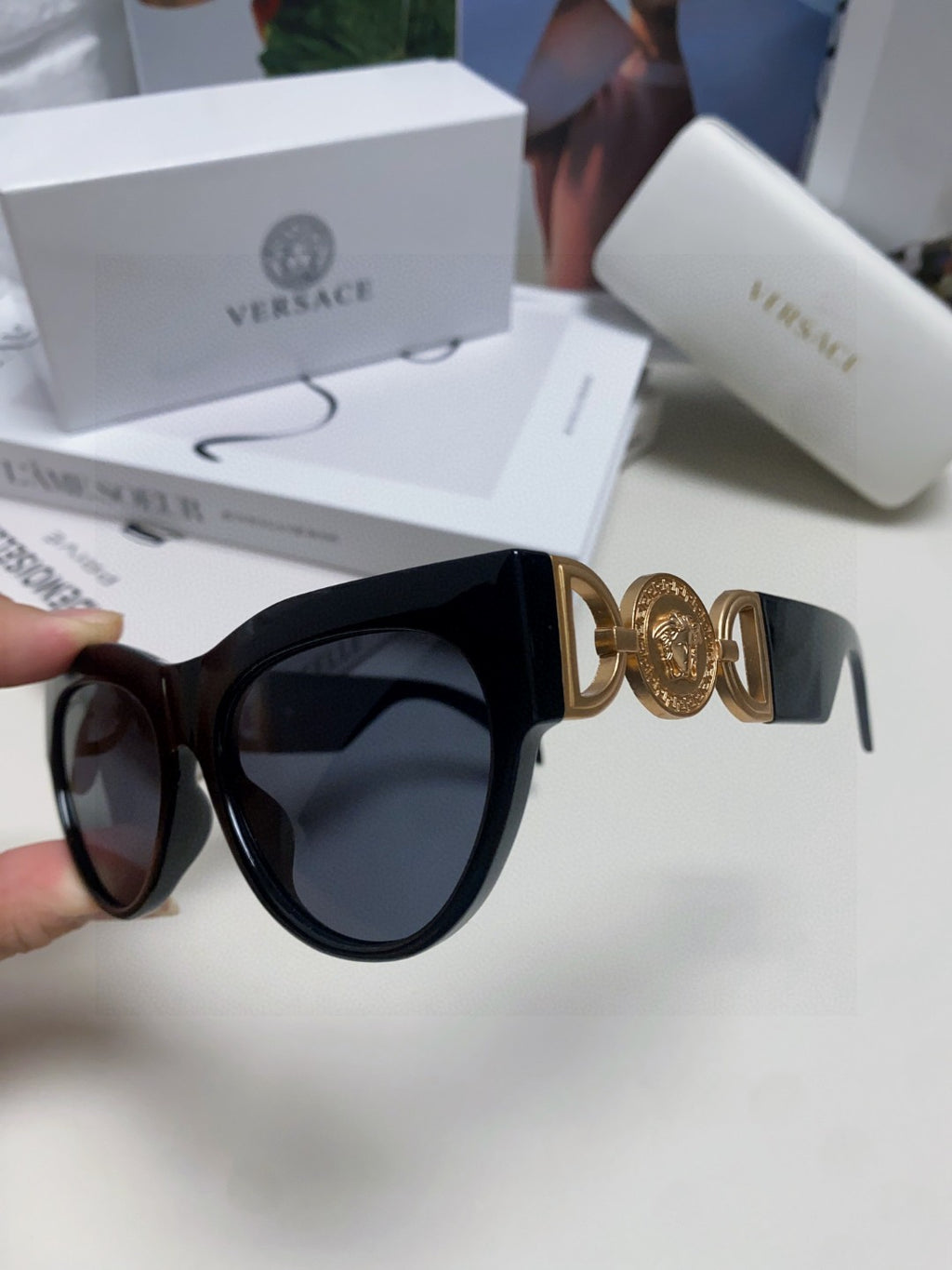 Versace Fashion Black Lens Sunglasses for Men & Women - 487812 - detail image 7