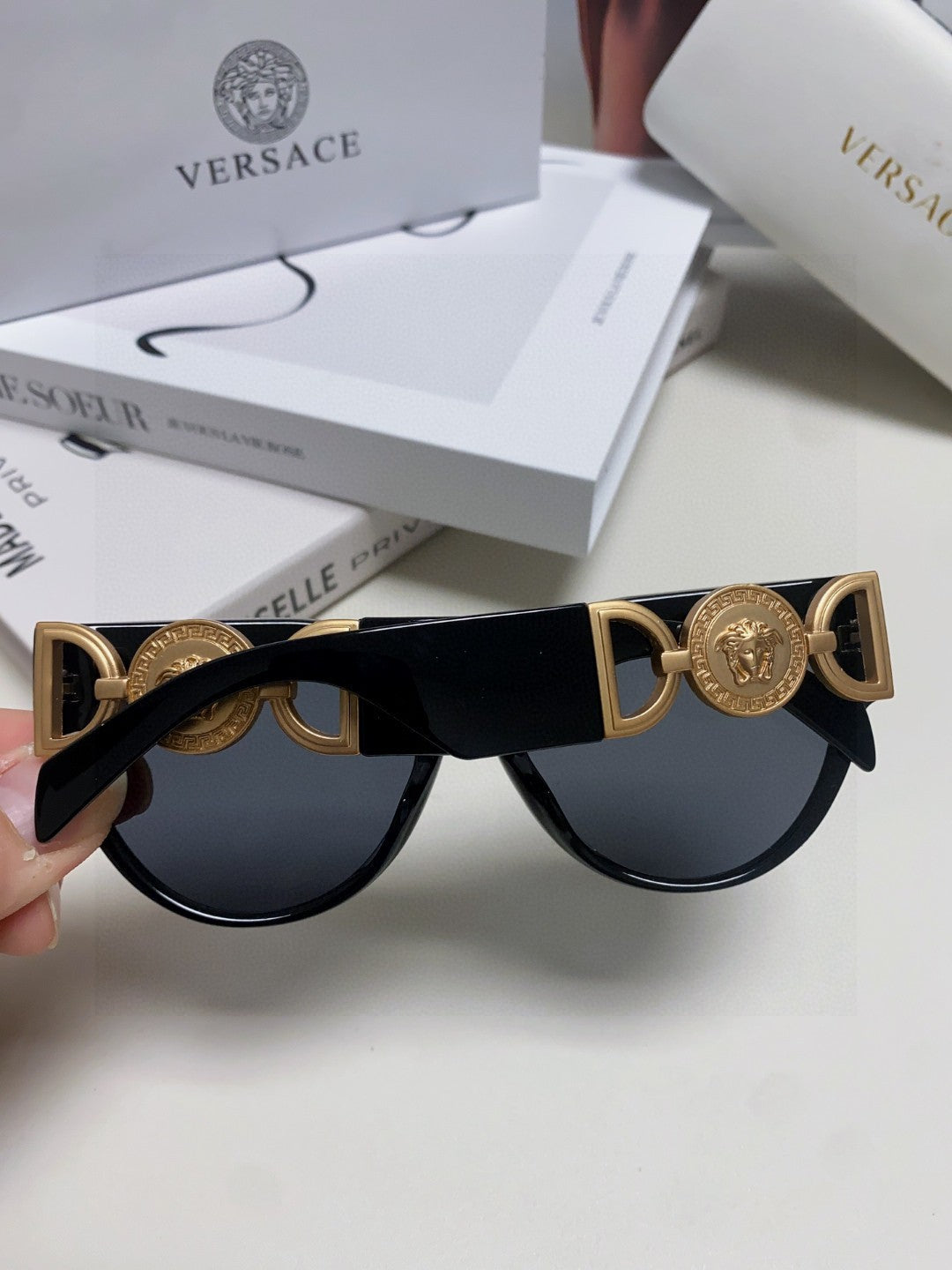 Versace Fashion Black Lens Sunglasses for Men & Women - 358785 - detail image 6