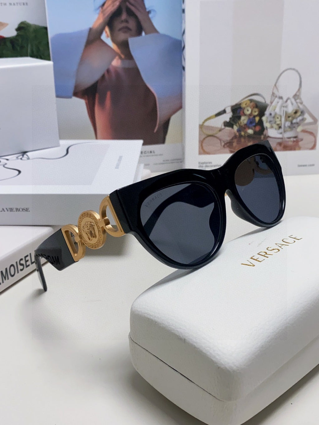 Versace Fashion Black Lens Sunglasses for Men & Women - 487812 - detail image 9
