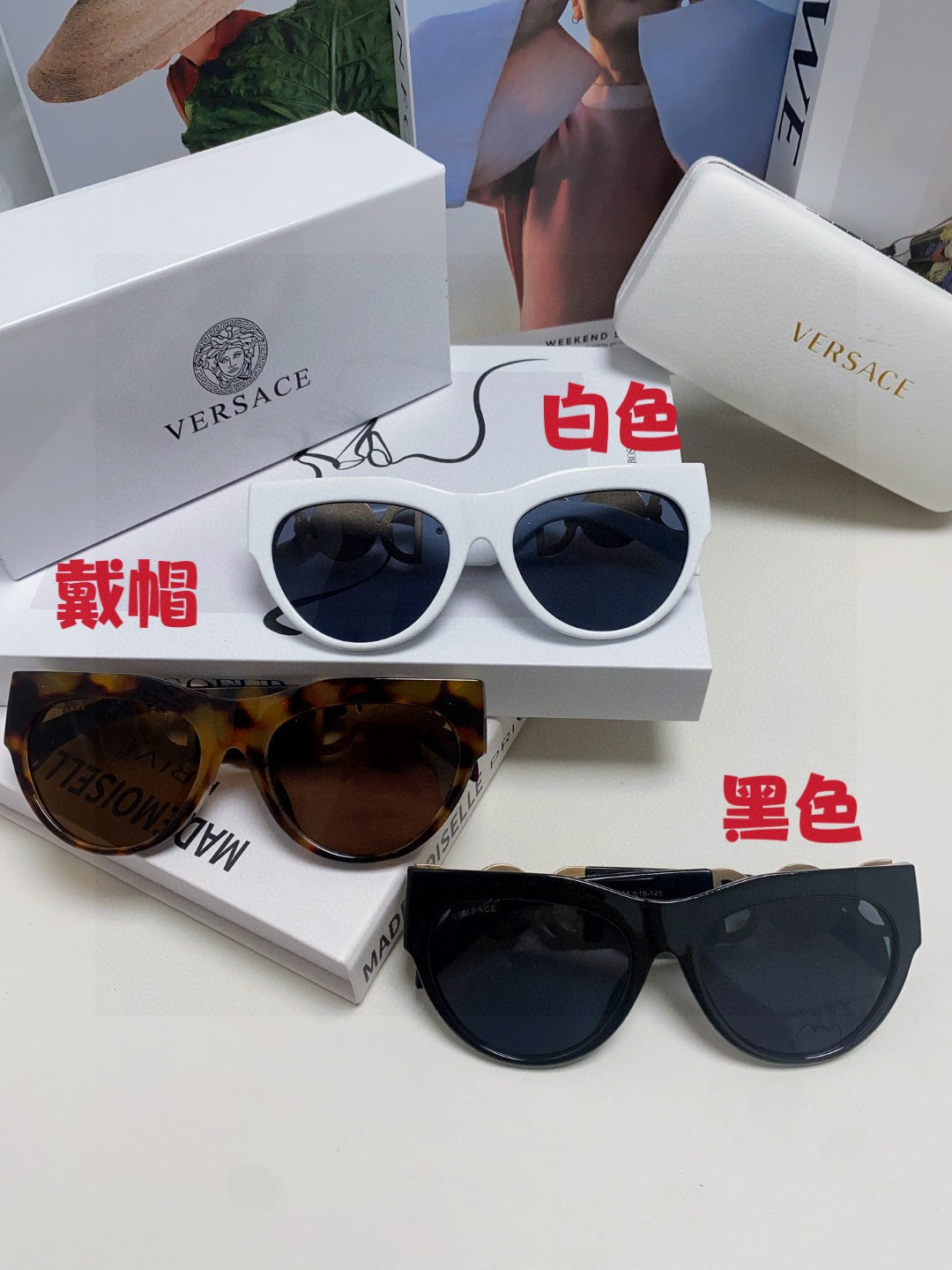 Versace Fashion Black Lens Sunglasses for Men & Women - 487812 - detail image 11