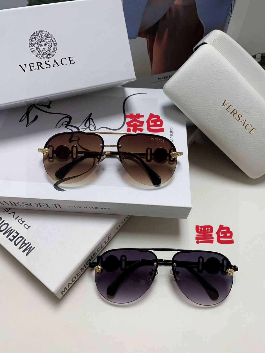 Versace Polarized Fashion Gray Lens Sunglasses for Men & Women - 358787 - detail image 9