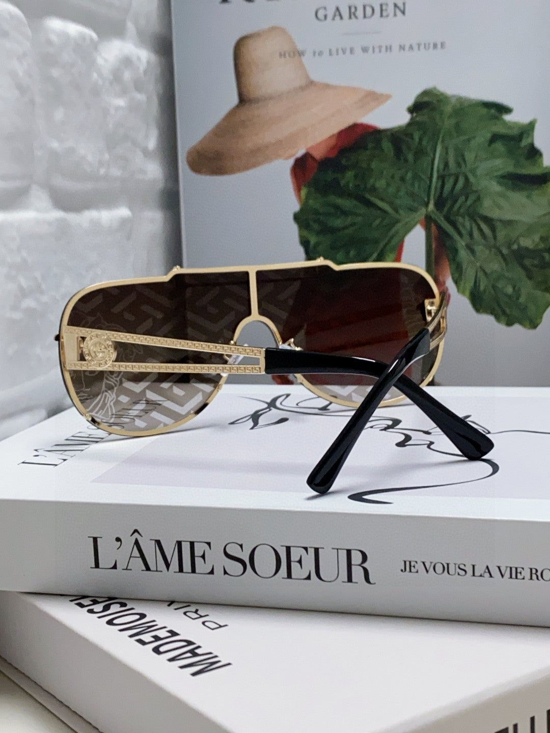 Versace Oversized Gray Lens Sunglasses for Men & Women - 487815 - detail image 2
