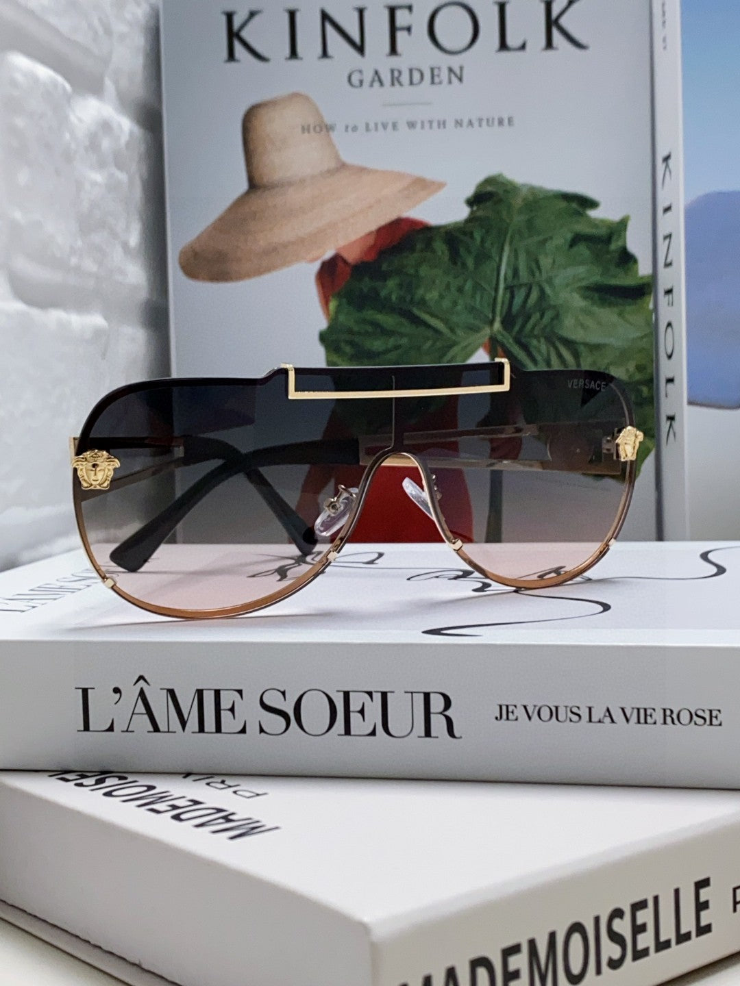 Versace Oversized Silver Lens Sunglasses for Men & Women - 487816