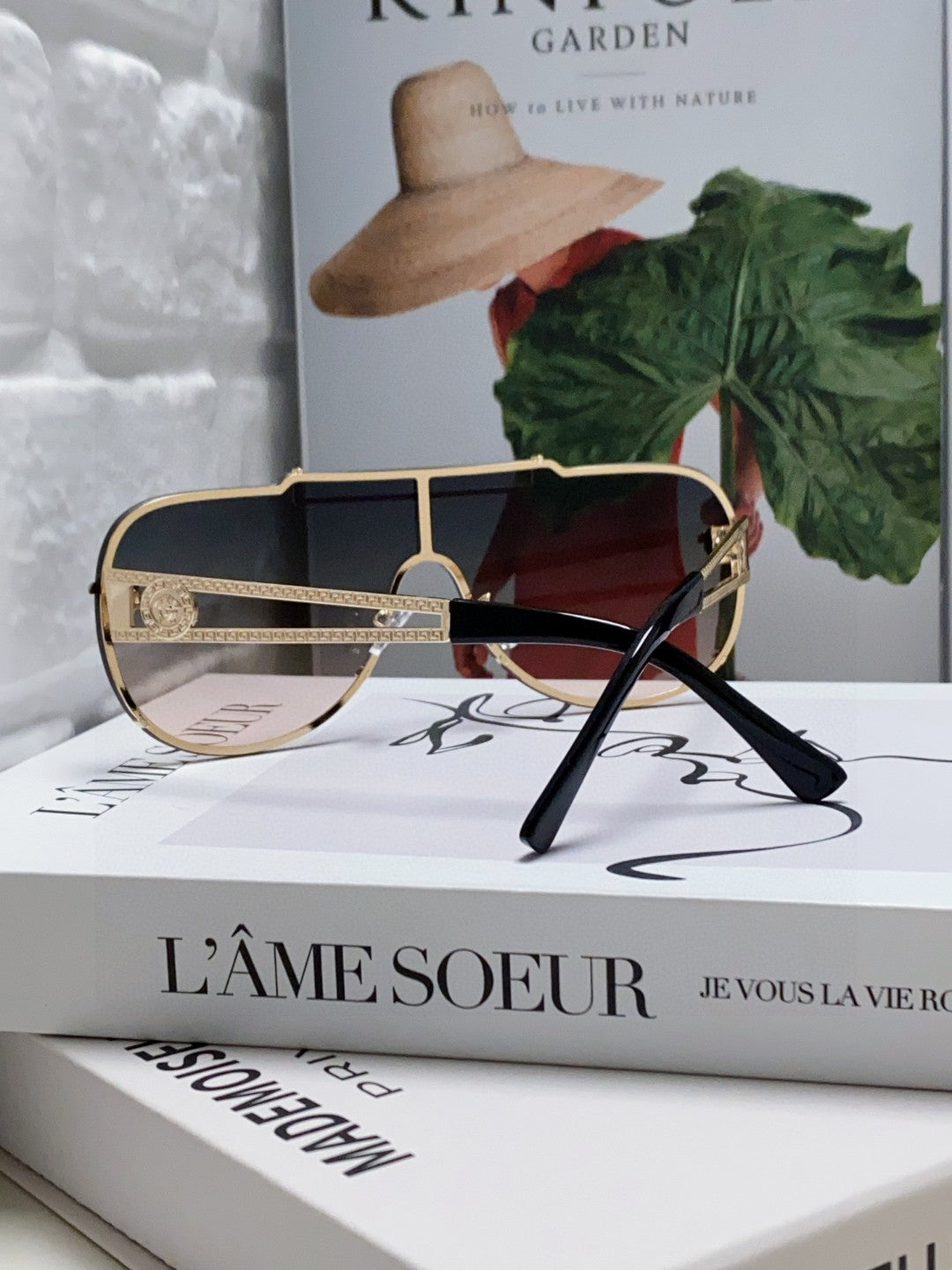 Versace Oversized Silver Lens Sunglasses for Men & Women - 487816 - detail image 2