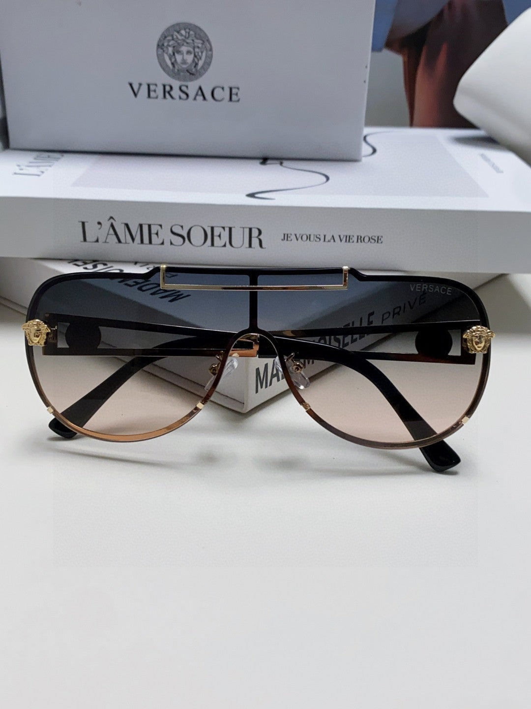 Versace Oversized Silver Lens Sunglasses for Men & Women - 432787 - detail image 6
