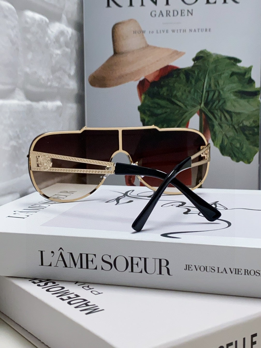 Versace Oversized Gray Lens Sunglasses for Men & Women