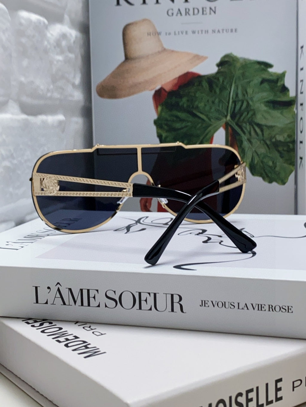 Versace Oversized Black Lens Sunglasses for Men & Women - detail image 2