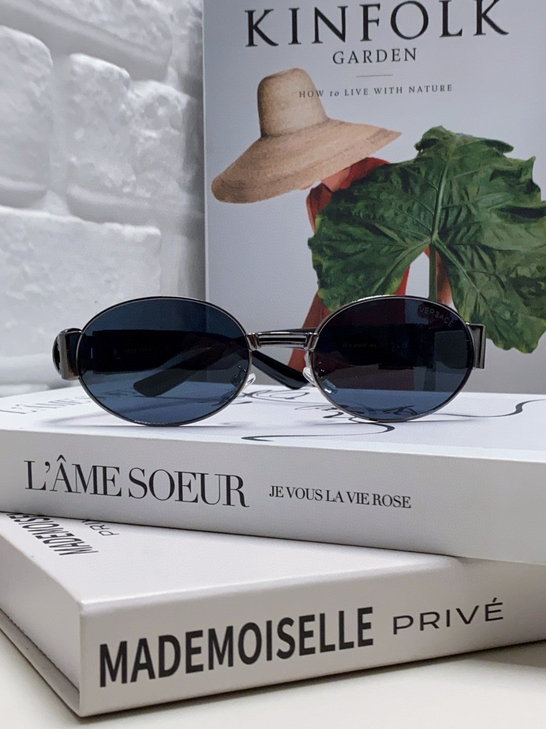 Versace VES71 Oval Silver Lens Sunglasses for Men & Women