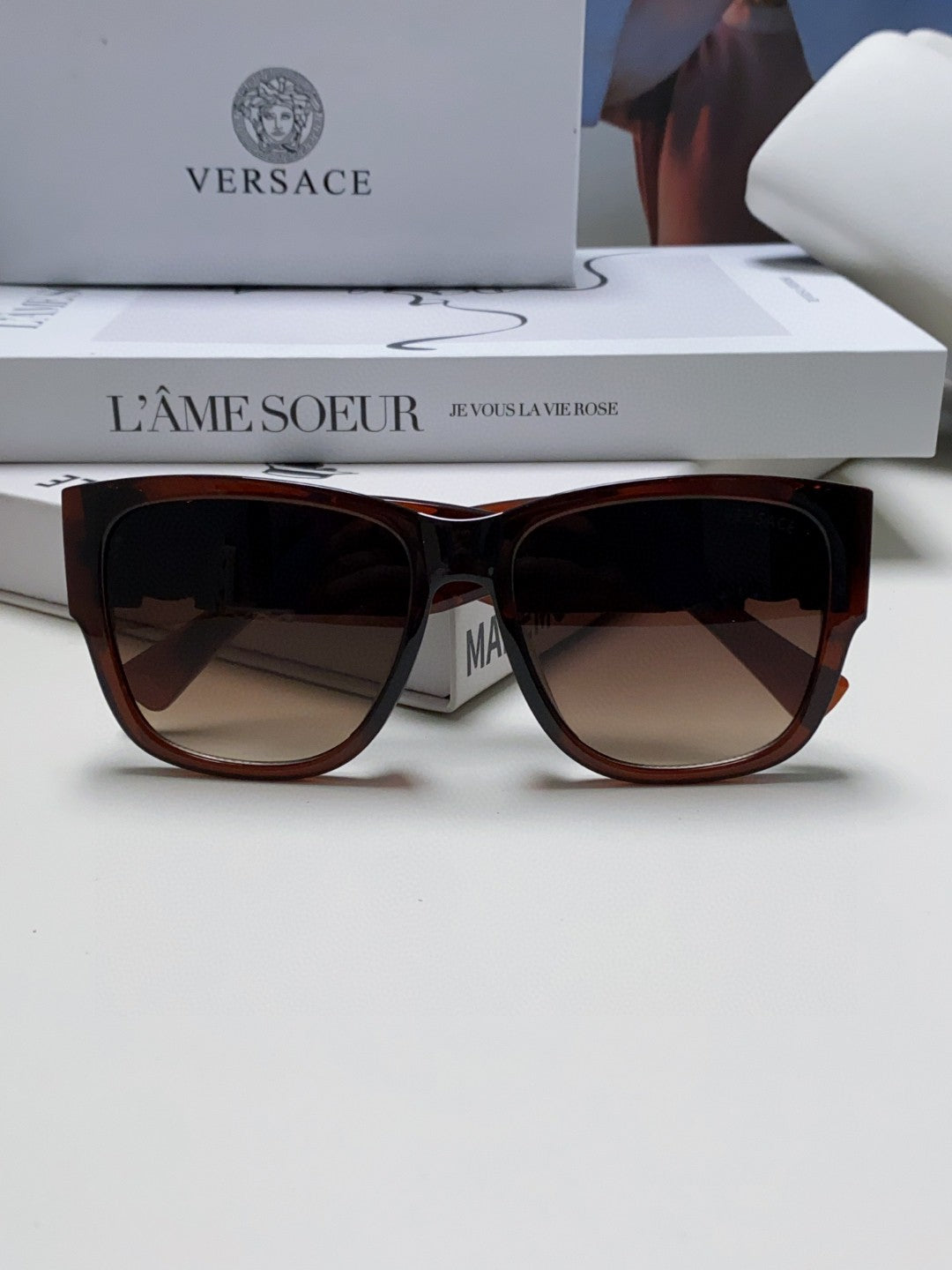 Versace Oversized Silver Lens Sunglasses for Men & Women - 372489 - detail image 6
