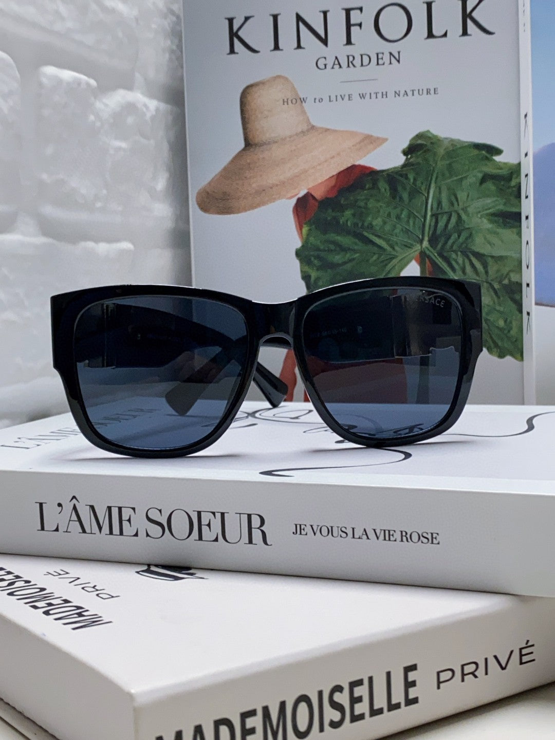 Versace Oversized Black Lens Sunglasses for Men & Women - 372491