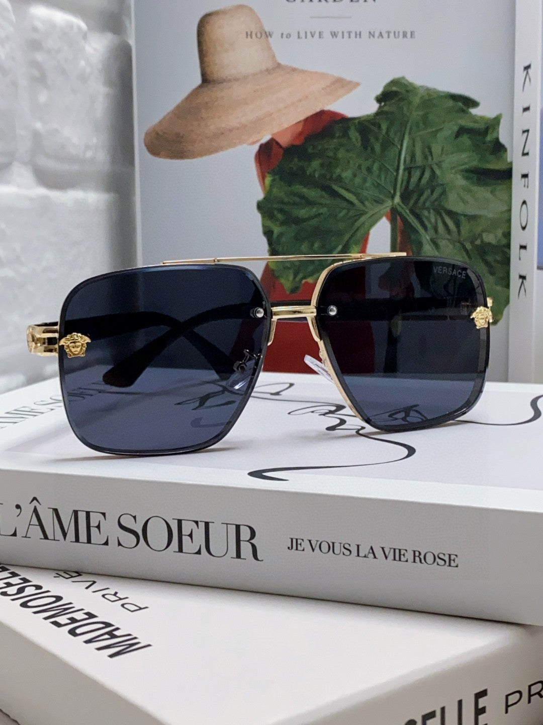 Versace Polarized Fashion Black Lens Sunglasses for Men - 372488