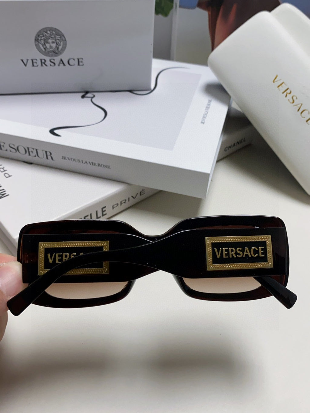 Versace Polarized Fashion Silver Lens Sunglasses for Men & Women - 449860 - detail image 4