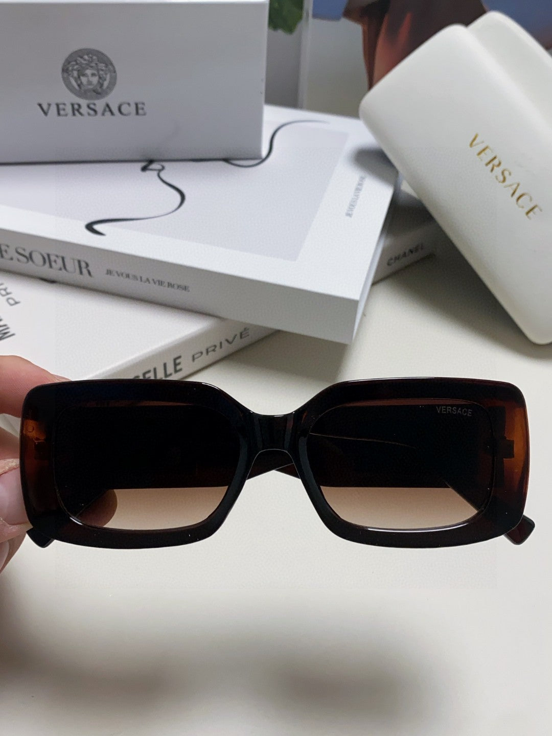 Versace Polarized Fashion Silver Lens Sunglasses for Men & Women - 449860 - detail image 3