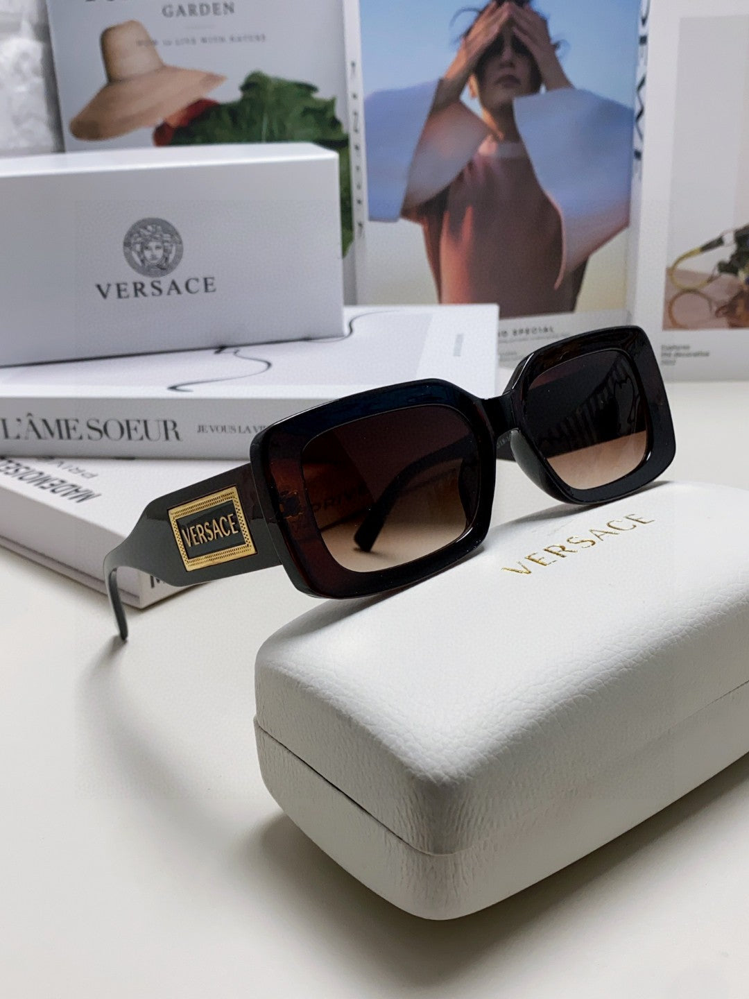 Versace Polarized Fashion Silver Lens Sunglasses for Men & Women - 449860 - detail image 7