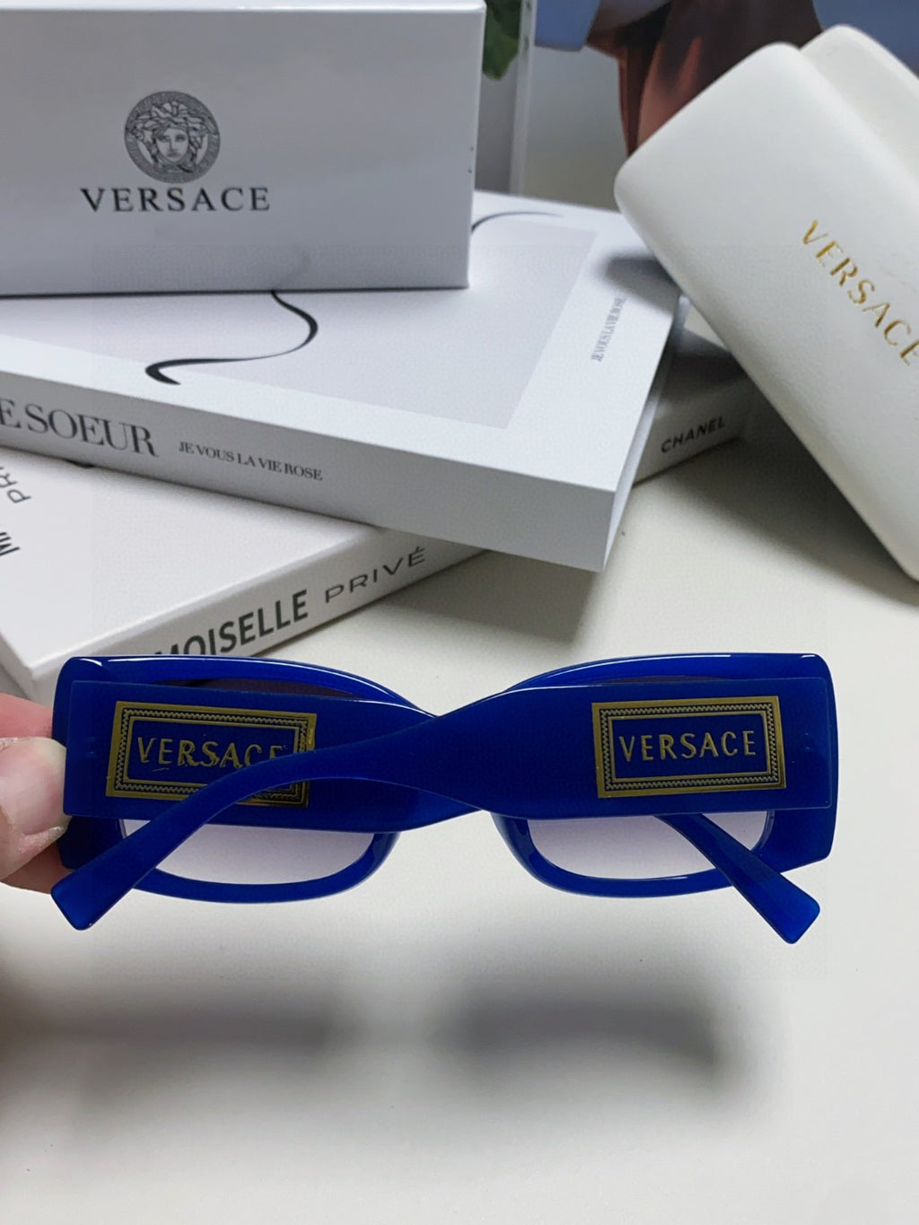 Versace Polarized Fashion Blue Lens Sunglasses for Men & Women - 449861 - detail image 4