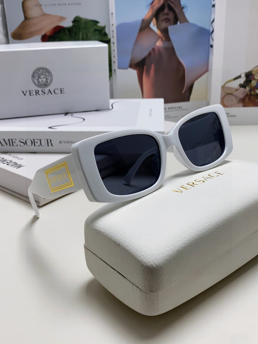 Versace Polarized Fashion Blue Lens Sunglasses for Men & Women - 449862 - detail image 6