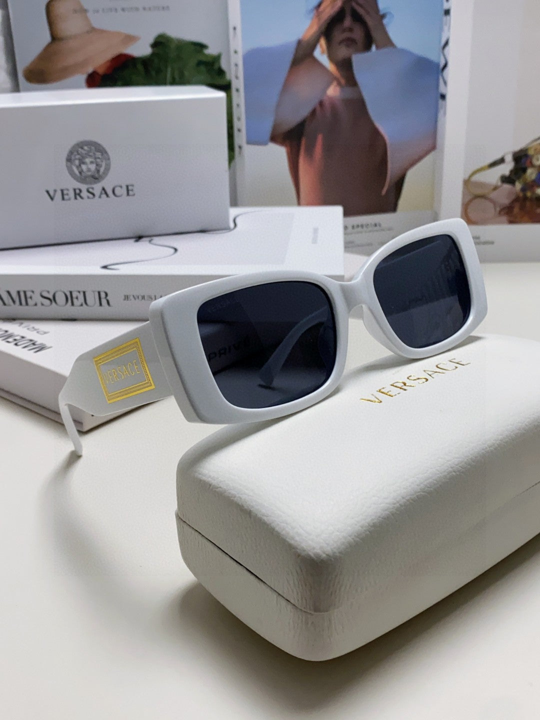 Versace Polarized Fashion Blue Lens Sunglasses for Men & Women - 449862 - detail image 6